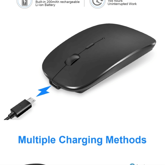 Nwot XBOSS  X5 Ultra thin Bluetooth wireless rechargeable mouse. - Picture 6 of 14